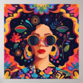 サングラスとグラス ポスター (正面)