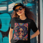 サングラスとグラス Tシャツ<br><div class="desc">この素晴ユニークらしいデザインで祝あなたのスタイルと多様性を受け入れる。自分を愛する強く自立した女性のために作ら表現れている。このデザインは、色やパターンはっきりしたの自信あクールる女性を示しスタイリッシュ、サングラスと声明のイヤリング。花と鮮やか抽象芸術アートは創造性と一体性を表している。この力になる作品で、大胆さとインスピレーションを宇宙に届けよう!</div>