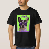 サングラスとバナナバンダナの犬Tシャツ Tシャツ (正面)