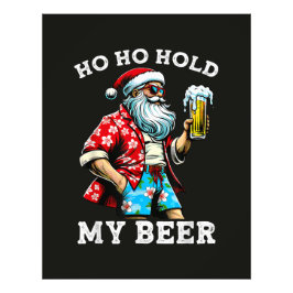 サングラスとビールを楽しむサンタのクリスマス フォトプリント
