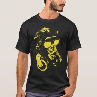 サングラスとヘッドホンをつけたモンキー・チンパンジー 2 Tシャツ