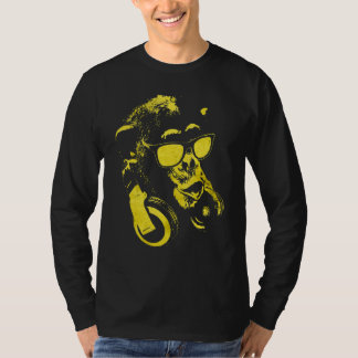 サングラスとヘッドホンを付けたモンキー・チンパンジー 2 Tシャツ