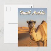サングラスとラクダサウジアラビア旅行 ポストカード (正面/裏面)