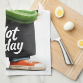 サングラスと姿勢の「Not Today」サボテン キッチンタオル (四つ折り)