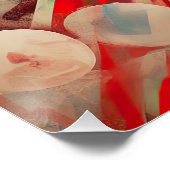 サングラスと帽子の美しいパリの女性 ポスター (コーナー)