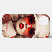 サングラスと帽子の美しいパリの女性 Case-Mate iPhoneケース (裏面 (横))