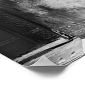 サングラスと白黒のヴィンテージを着た猫 ポスター (角)