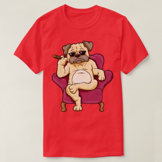 サングラスと葉巻で吸う Tシャツ (デザイン正面)
