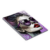 サングラスと赤い口紅の美人 ノートブック (右側)