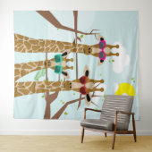 サングラスにギラッフェ タペストリー (インサイチュ(横))