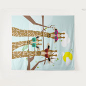 サングラスにギラッフェ タペストリー (正面(横))