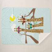 サングラスに三つのキリン シェルパブランケット (正面(横))