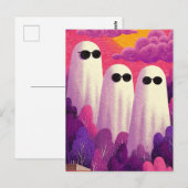 サングラスに三幽霊 ポストカード (正面/裏面)