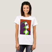 サングラスに入った女性 Tシャツ (正面フル)