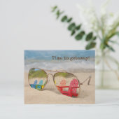 サングラスに反射するディロンドバックチェア ポストカード (スタンド正面)