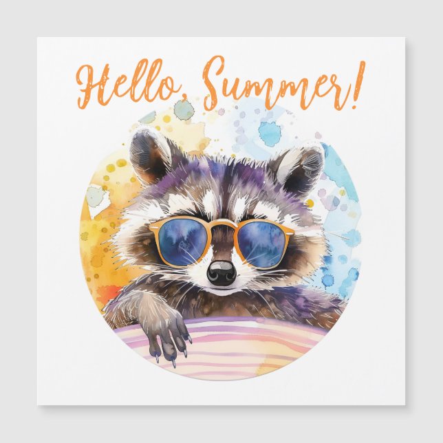 サングラスに夏のアライグマ水の色 (正面)