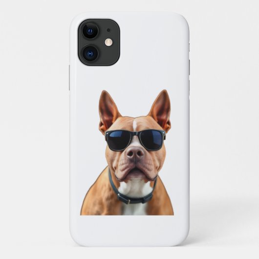 サングラスに犬Apple iPhone 11ケース Case-Mate iPhoneケース (裏面)