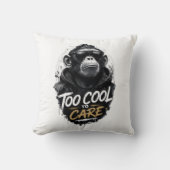サングラスのおしゃれなモンキーTシャツ|Coolすぎて クッション (正面)
