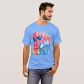 サングラスのかき氷 ユニセックスTシャツ Tシャツ (正面フル)