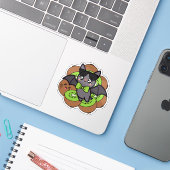 サングラスのかわいいキーウィコウモリ シール (ノートパソコンとiPhone)