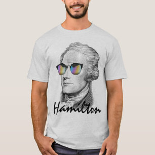 サングラスのアレクサンダー・ハミルトンのポートレート Tシャツ