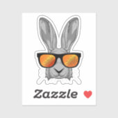サングラスのウサギ シール (シート)