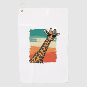 サングラスのキリン ビンテージ サンセット Tシャツ_1 ゴルフタオル