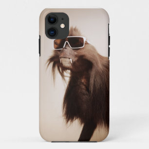 サングラスのクールな動物 iPhone 11 ケース