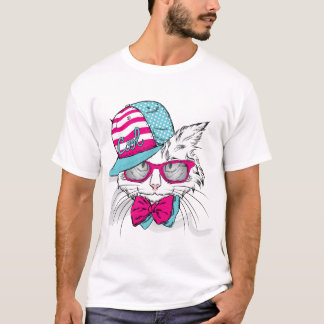 サングラスのクールな猫 Tシャツ