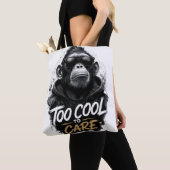 サングラスのクールモンキーTシャツ|無関心すぎて トートバッグ (クローズアップ)