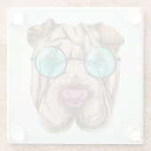 サングラスのシャルペイ ガラスコースター (裏面)