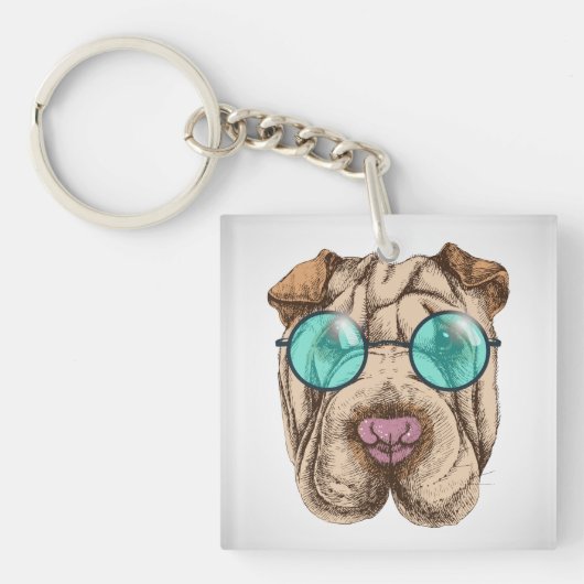 サングラスのシャルペイ キーホルダー (正面)