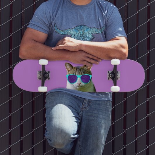 サングラスのスケートボードを着た猫 スケートボード (室外3)