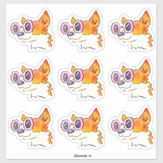 サングラスのステッカーシートでコルギをチェダー シール (シート)