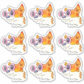 サングラスのステッカーシートでコルギをチェダー シール (正面)