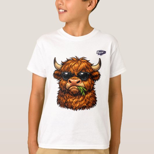 サングラスのハイランドコウモリTシャツ 子供用タンク Tシャツ (正面)
