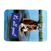 サングラスのバセットハウンド マグネット (横)