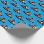 サングラスのバセットハウンド ラッピングペーパー (角)