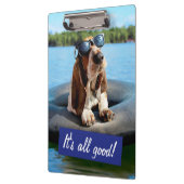 サングラスのバセット·ハウンド クリップボード (左)