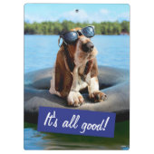 サングラスのバセット·ハウンド クリップボード (裏面)