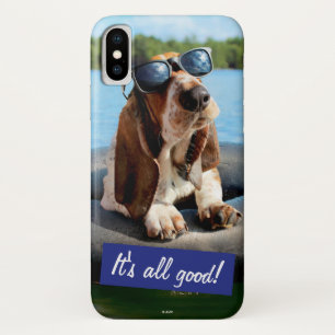 サングラスのバセット·ハウンド iPhone X ケース