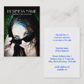 サングラスのファッションの女の子 名刺 (正面/裏面)