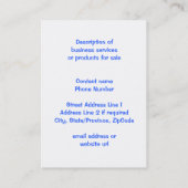 サングラスのファッションの女の子 名刺 (裏面)