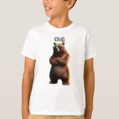 サングラスのブラウン・ベア Tシャツ (正面)