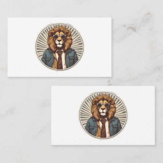 サングラスのライオン 名刺 (正面/裏面)