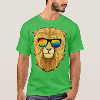 サングラスのライオン Tシャツ