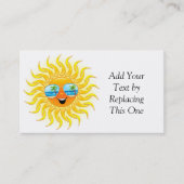 サングラスの名刺が付いている夏の日曜日の漫画 名刺 (正面)