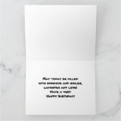 サングラスの大きいバースデー・カードが付いているクールなパイナップル カード (内部)