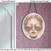 サングラスの女の子とグリッターDN2Dデコページ 薄葉紙