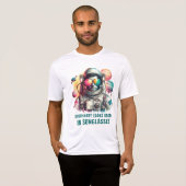 サングラスの宇宙飛行士 – スペース Tシャツ (正面フル)